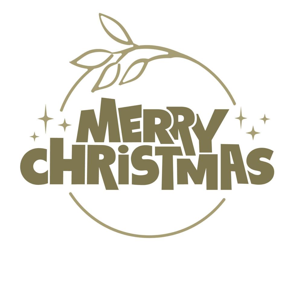 Merry Christmas lettering message banner. Creative typography for Holiday Greeting card or poster. vector