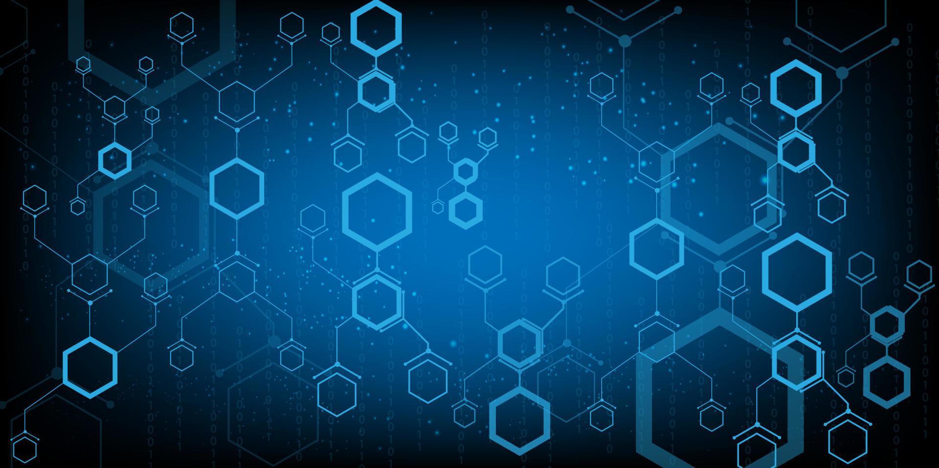 electrónica de seguridad de ciencia hexagonal para seguridad con concepto de vector de holograma para pantalla de negocio de fondo de elemento de tecnología futura