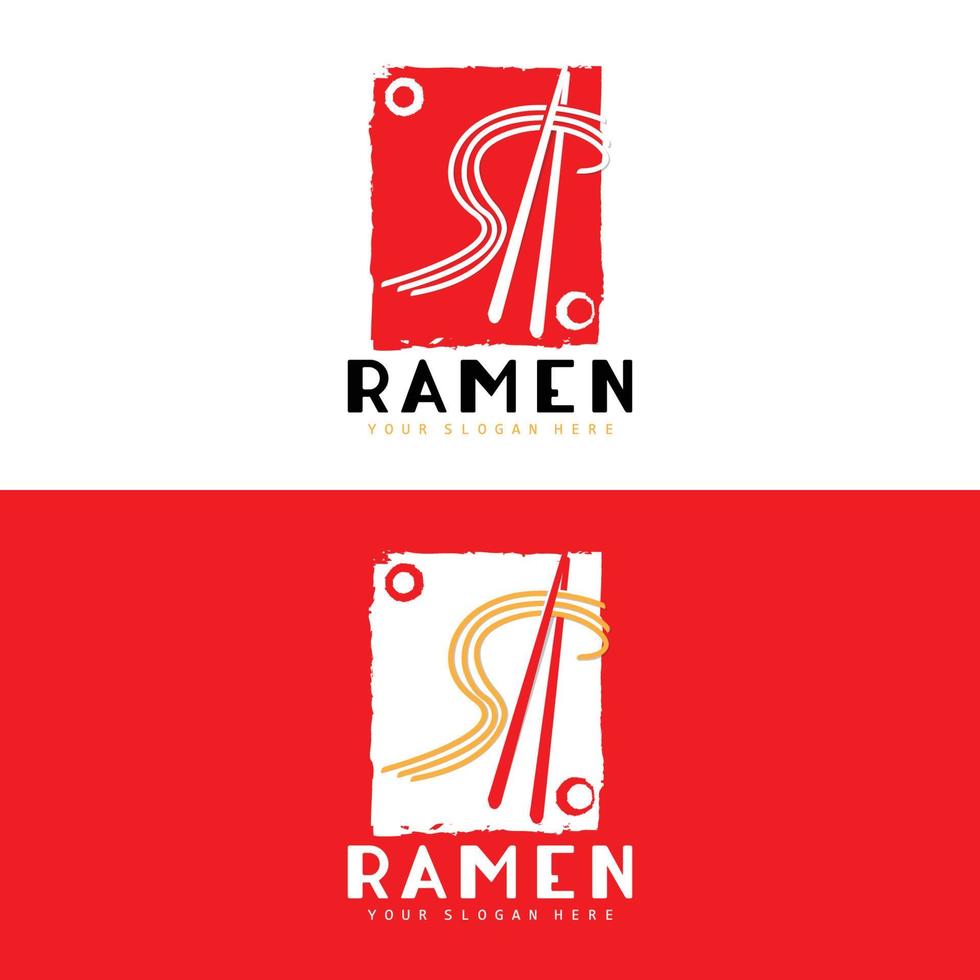 Noodle Logo, Ramen Vector, Chinese Food, Fast Food Restaurant Brand Design, Product Brand, Cafe, Company Logo vector