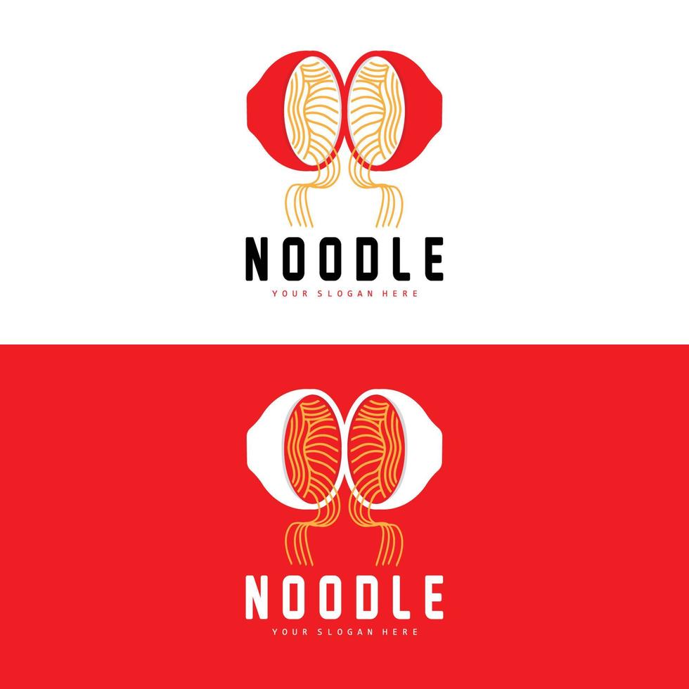 Noodle Logo, Ramen Vector, Chinese Food, Fast Food Restaurant Brand Design, Product Brand, Cafe, Company Logo vector