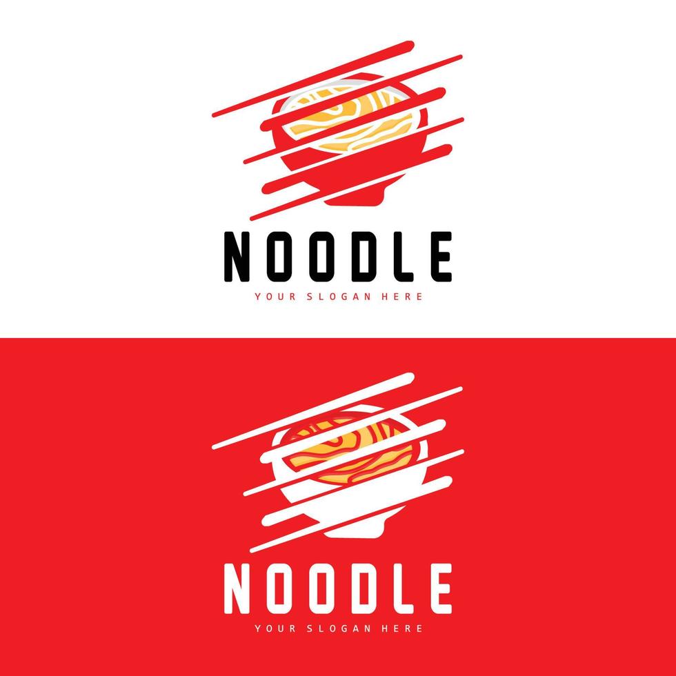 Noodle Logo, Ramen Vector, Chinese Food, Fast Food Restaurant Brand Design, Product Brand, Cafe, Company Logo vector