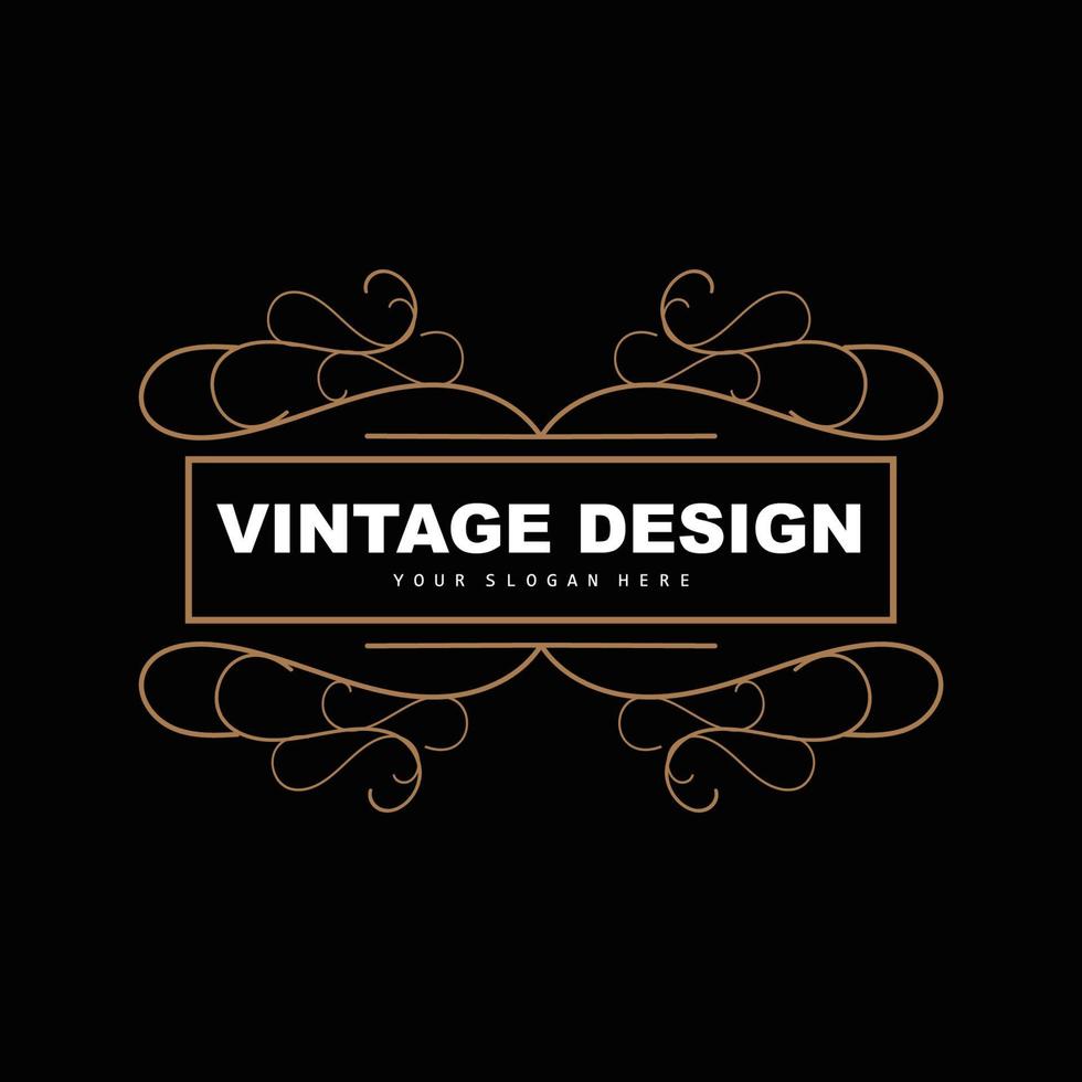 diseño retro vintage, logotipo de adorno vectorial minimalista de lujo, con estilo mandala y batik, ilustración de marca de producto, invitación, banner, moda vector