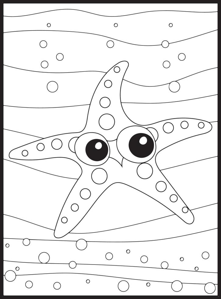 dibujos de animales del mar para colorear vector
