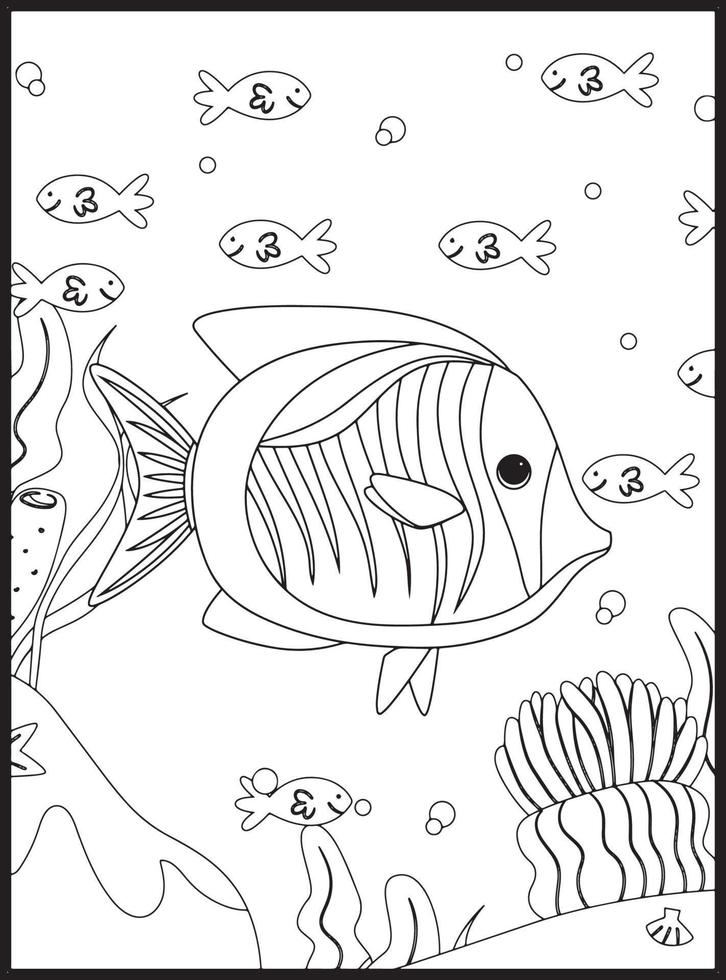 Ocean Animals Coloring Pages vector