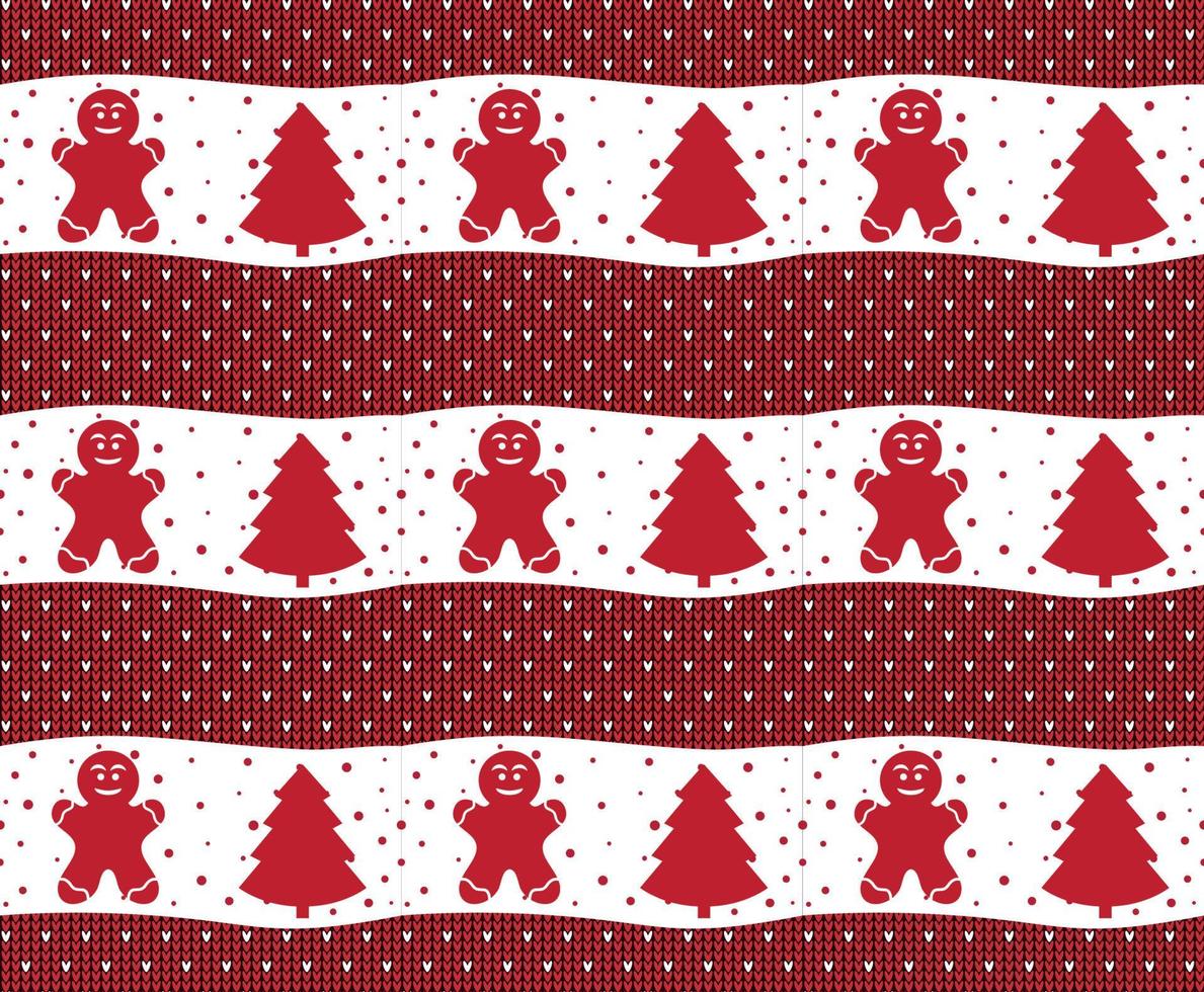 Knitted Christmas and New Year pattern esp 10 vector