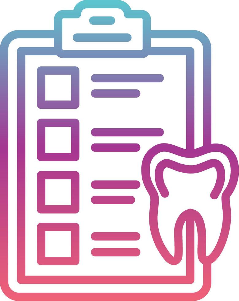 Dental Checklist Vector Icon