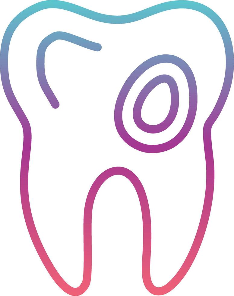 icono de vector de caries