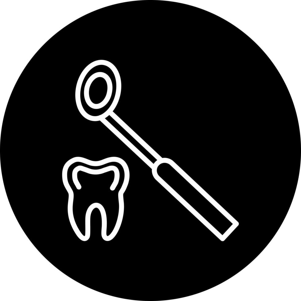 icono de vector de espejo dental