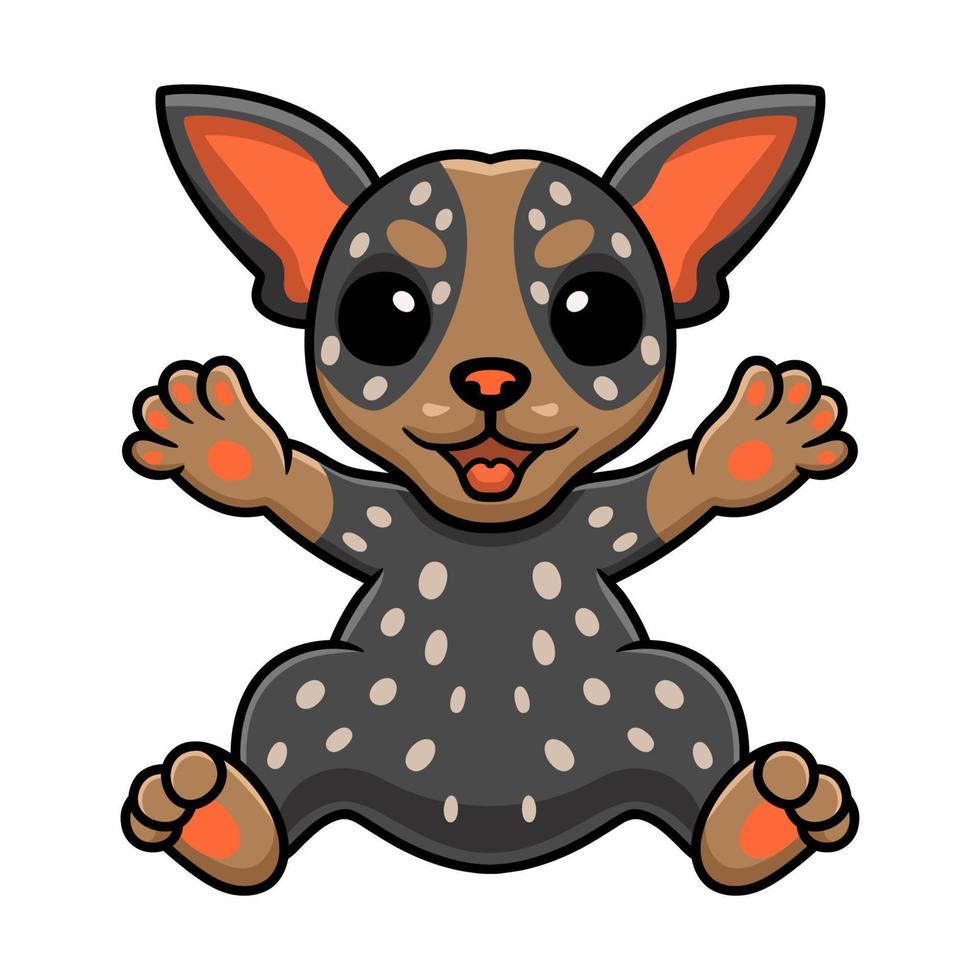Cute australian cattle dog cartoon vector