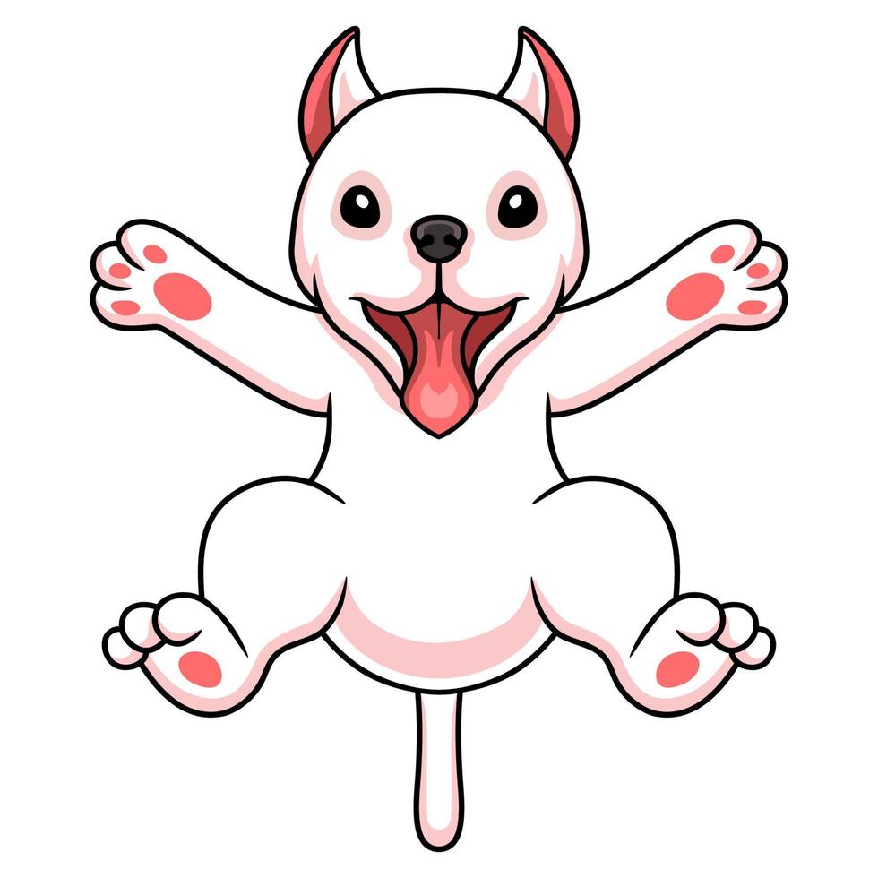 dibujos animados de perro lindo dogo argentino vector