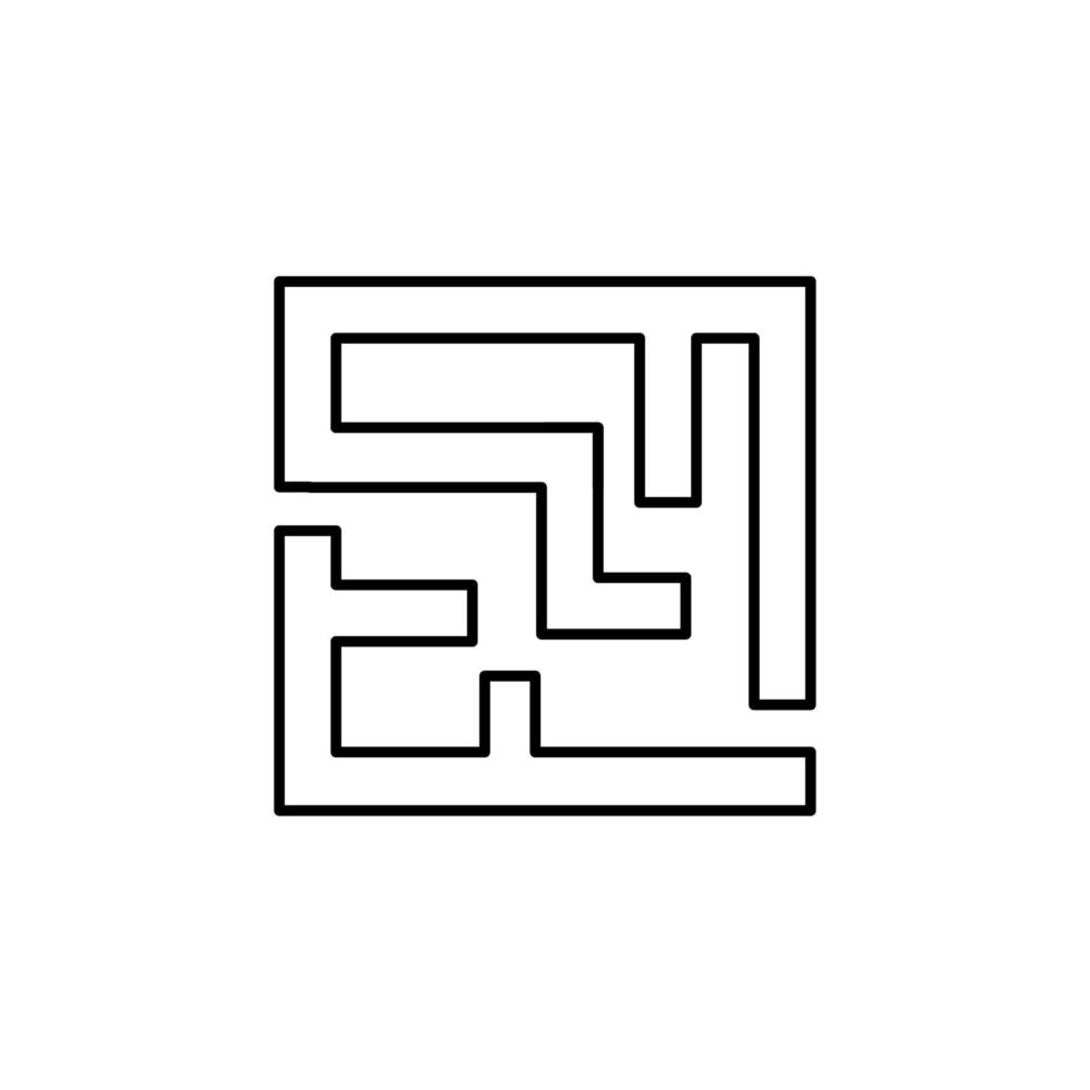 Labyrinth, way, road icon. On white background. Labyrinth way road icon vector