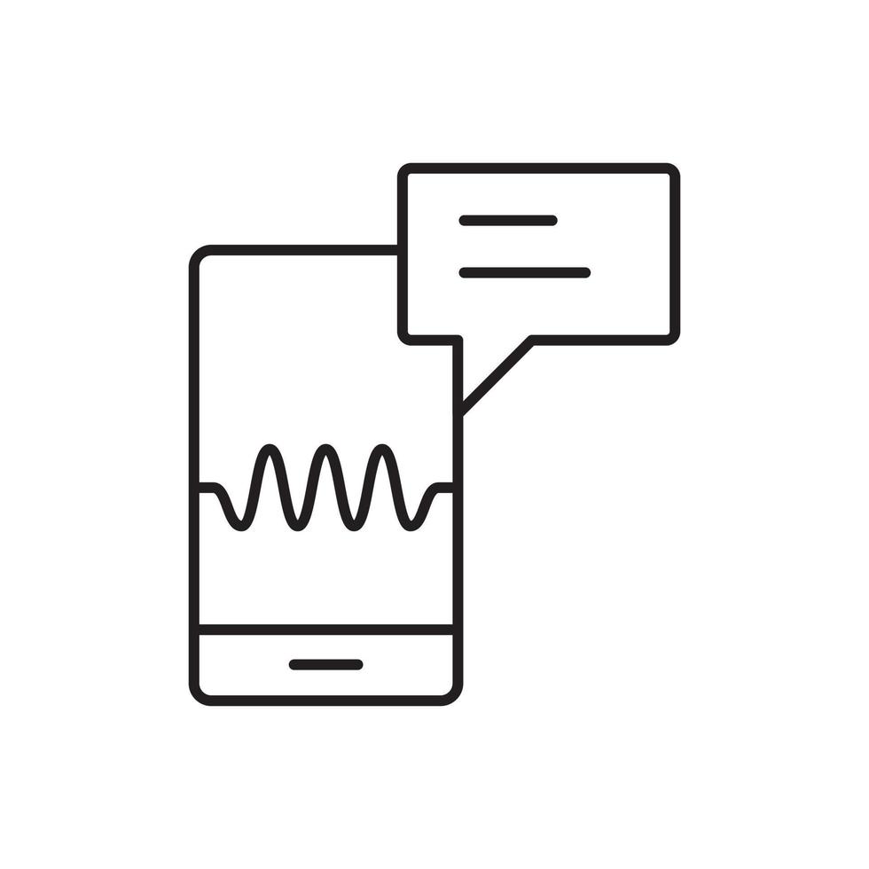 Reply, mobile, signal icon - Vector. Artificial intelligence on white background vector