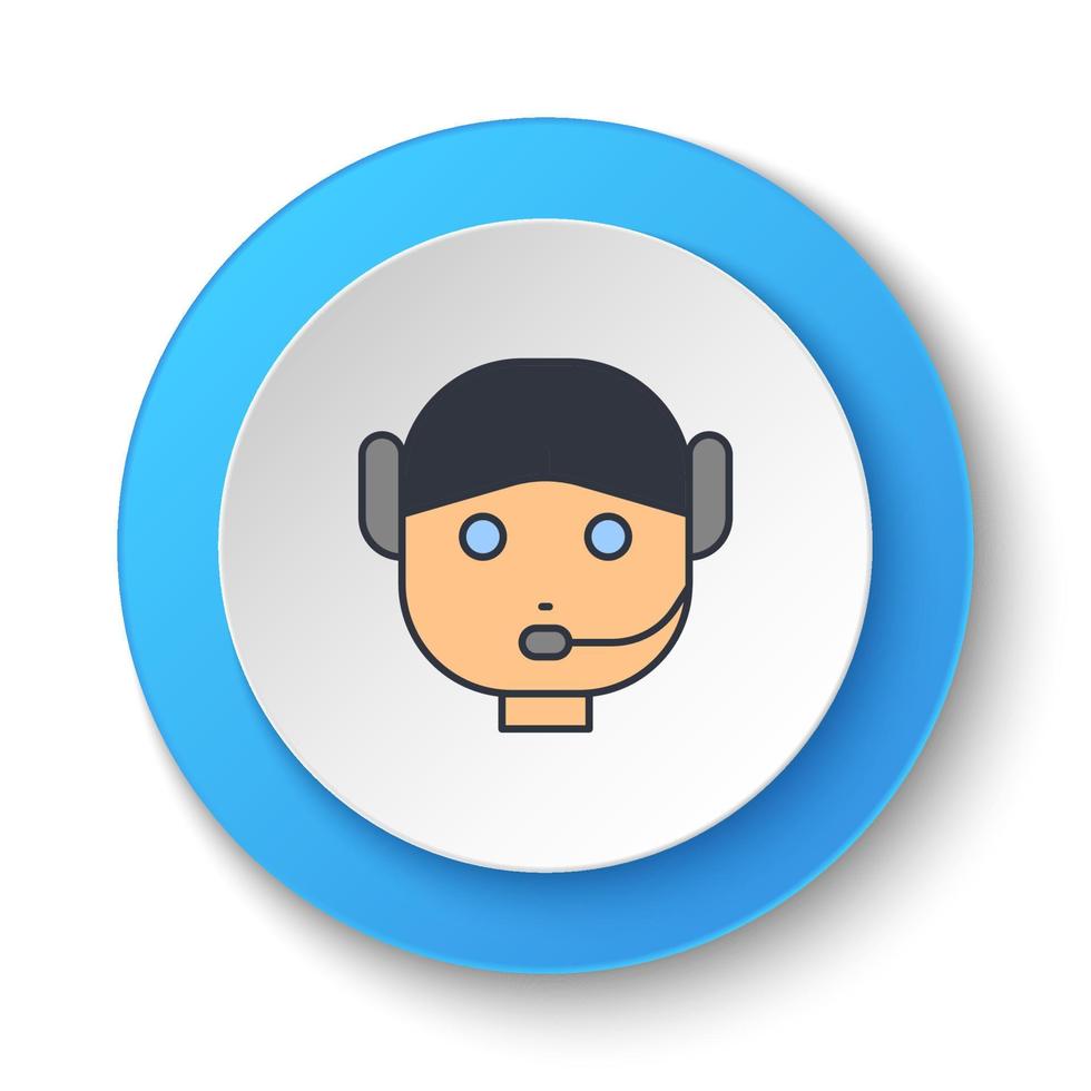 Round button for web icon. gps, smart, location. Button banner round, badge interface for application illustration on white background vector