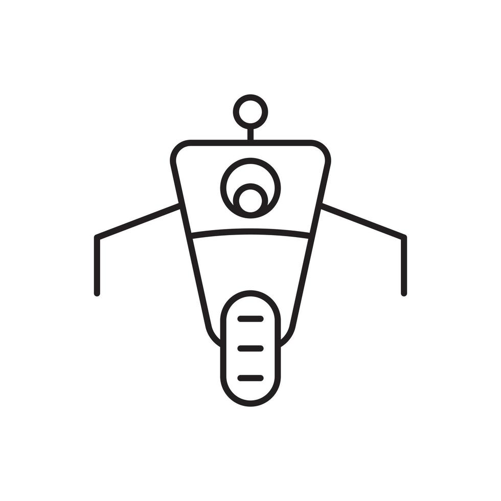 Robot, car icon - Vector. Artificial intelligence on white background vector