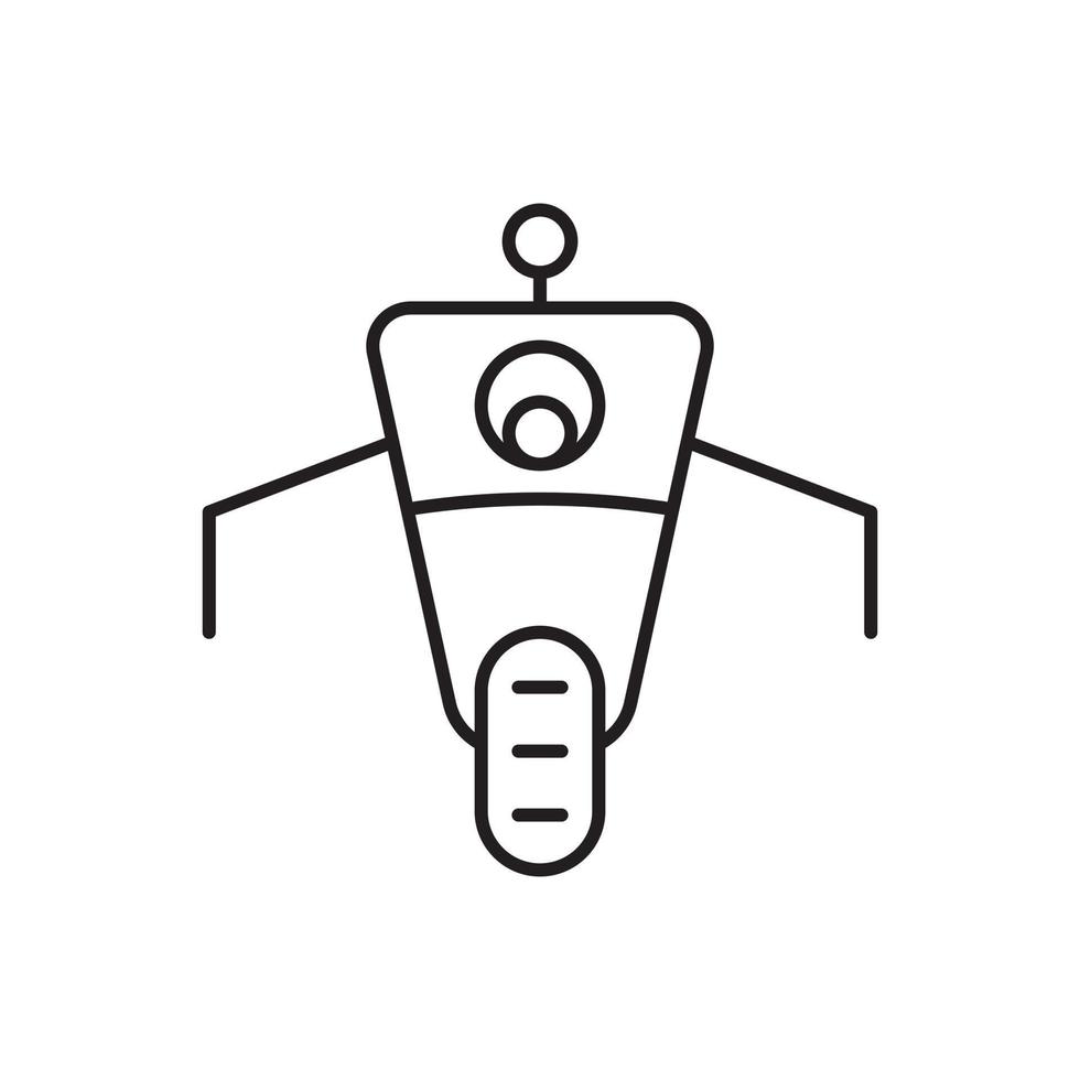 Robot, car icon - Vector. Artificial intelligence on white background vector