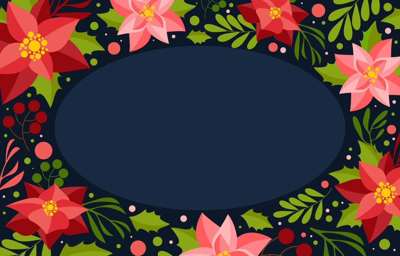 Poinsettias Flower Background vector