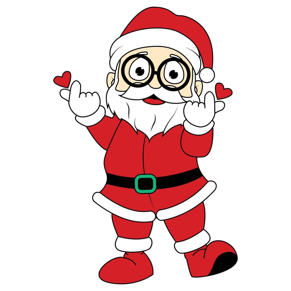 cute santa cartoon illustration graphic vector