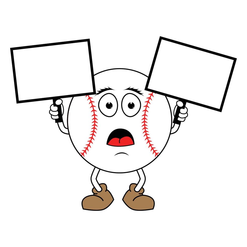 cute baseball ball cartoon graphic vector
