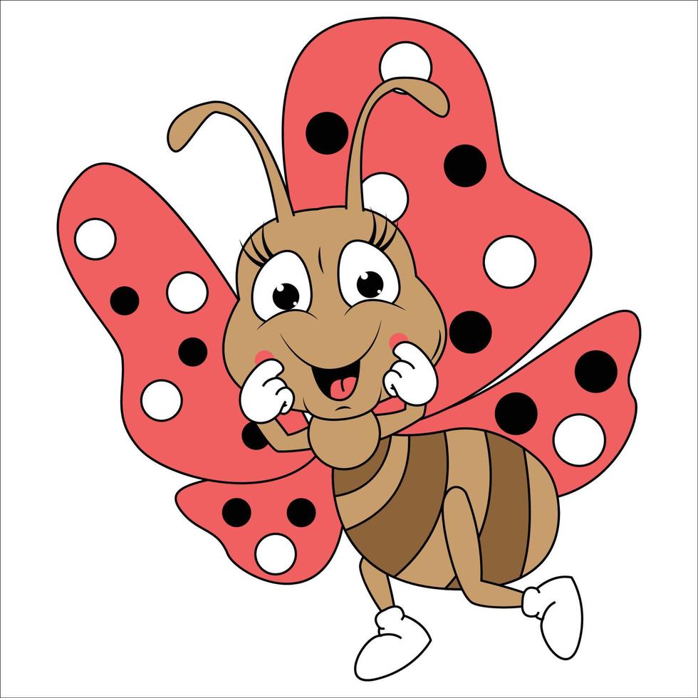 gráfico de dibujos animados de animales de mariposa vector