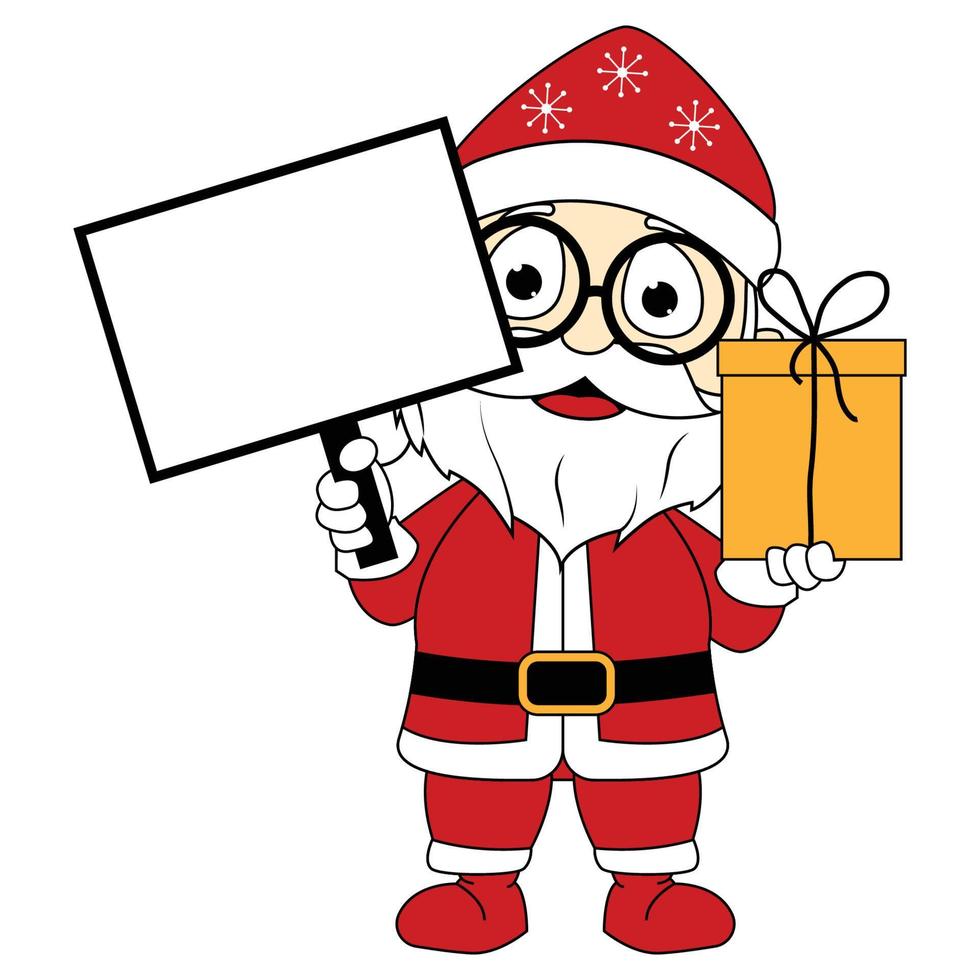 cute santa cartoon illustration graphic vector