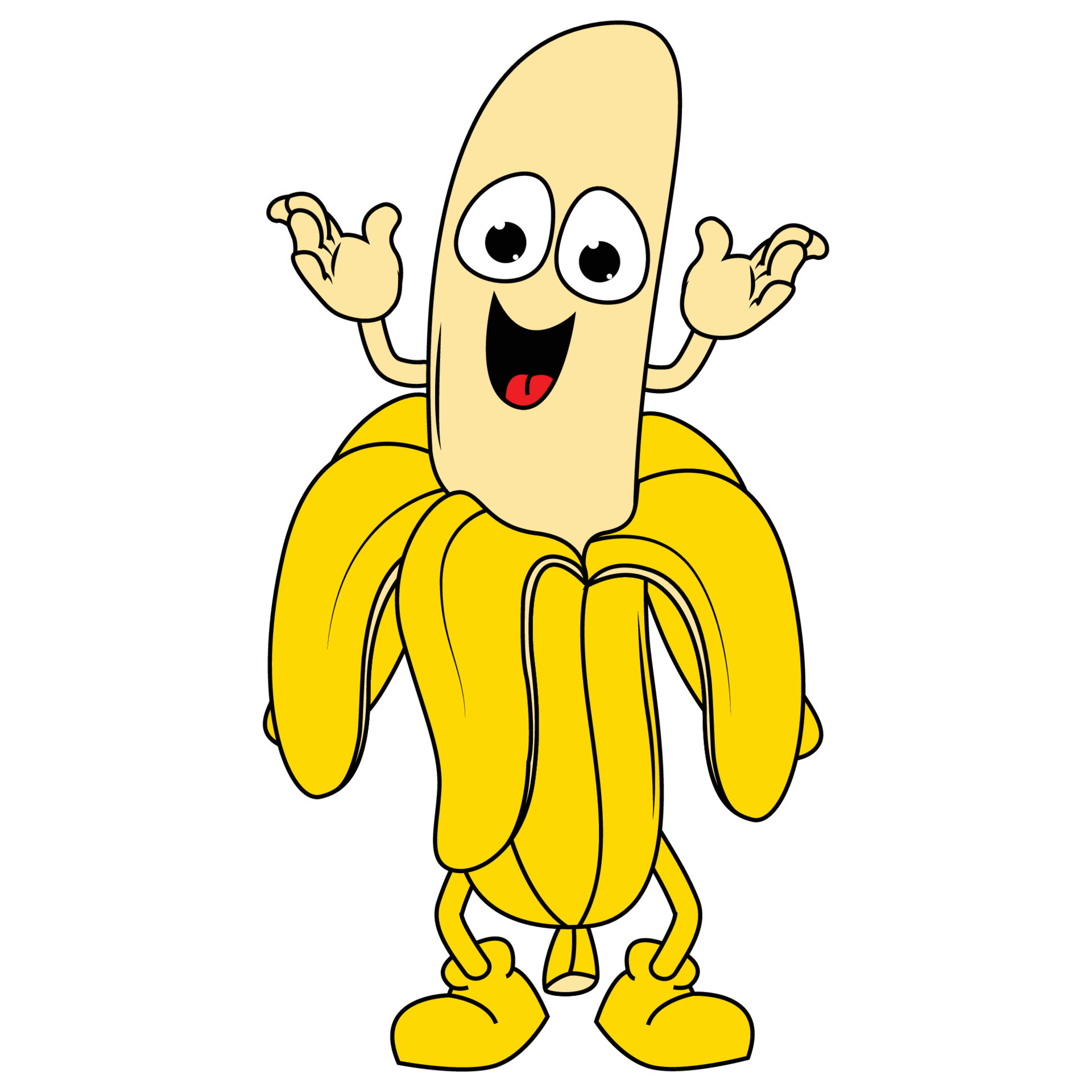 cute banana cartoon graphic 16078462 Vector Art at Vecteezy