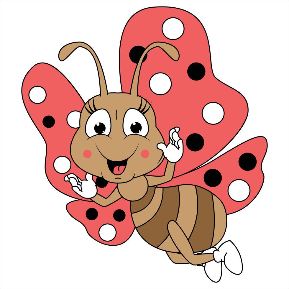 gráfico de dibujos animados de animales de mariposa vector