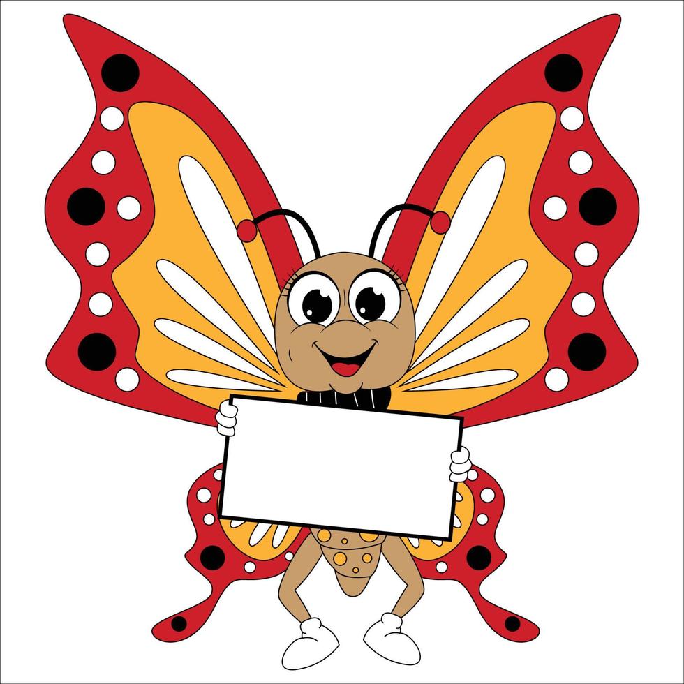 butterfly animal cartoon graphic vector