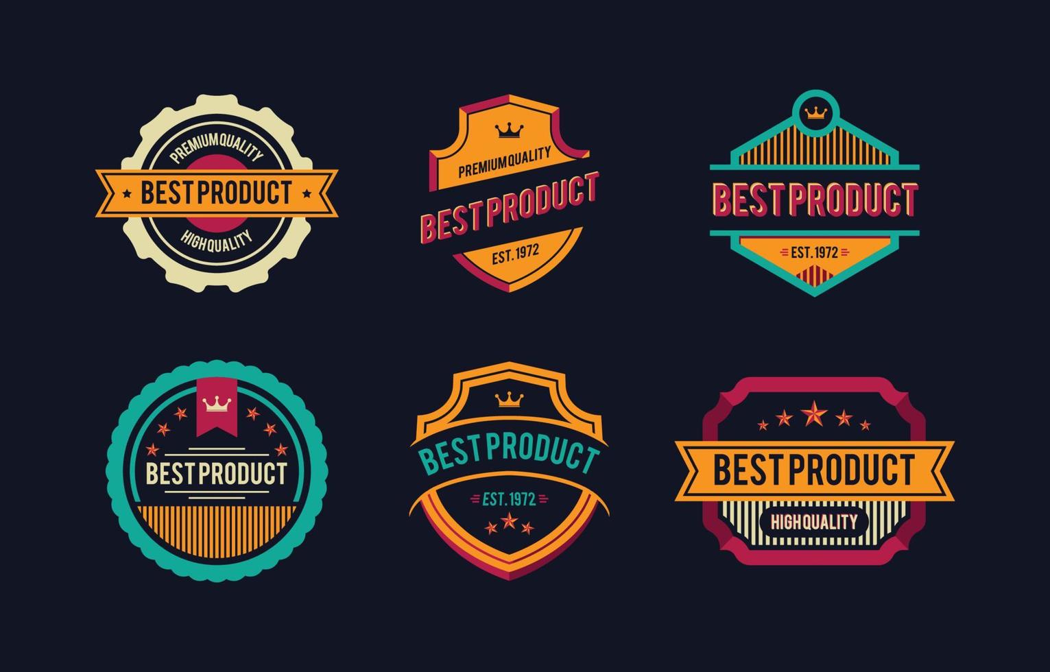 Vintage Badge Design Collection vector