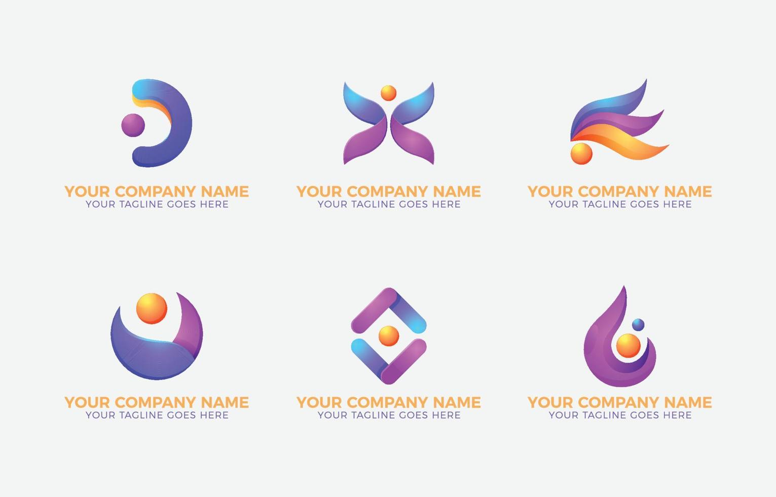 3D Vector Abstract Logo Collection