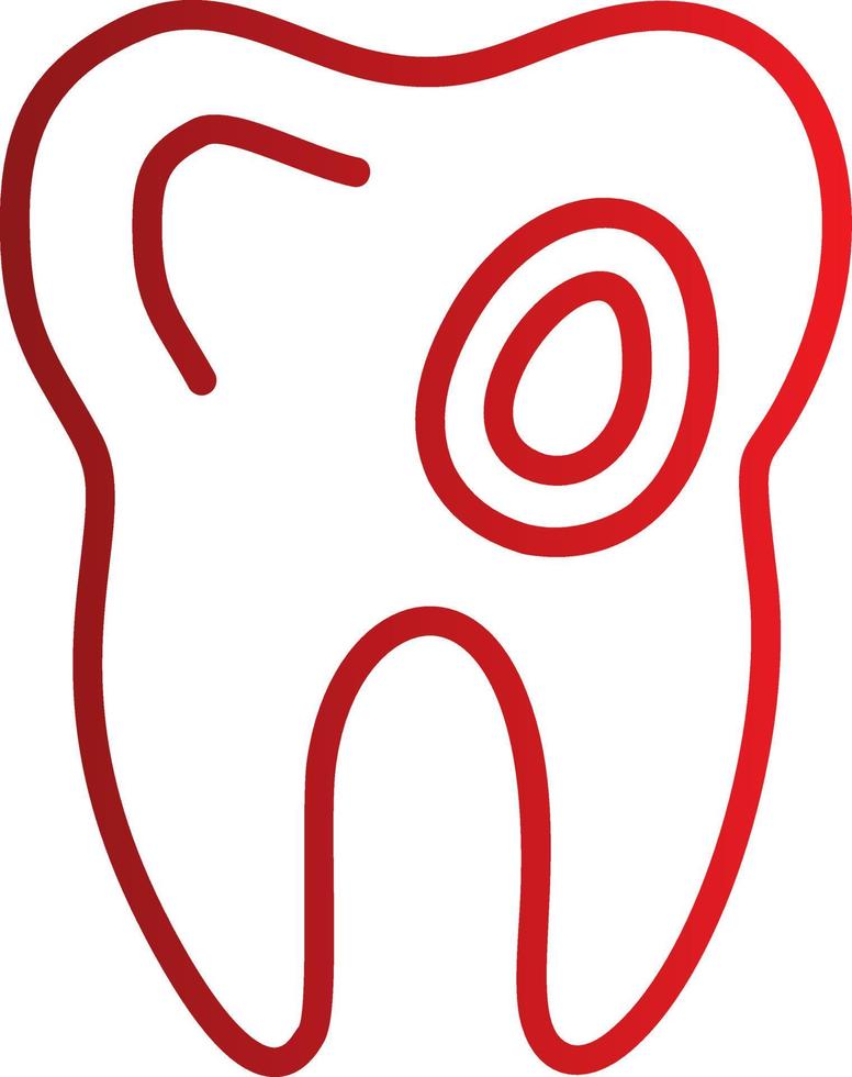 icono de vector de caries