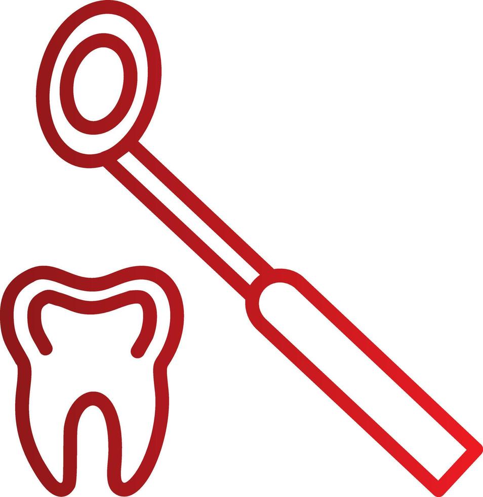 icono de vector de espejo dental