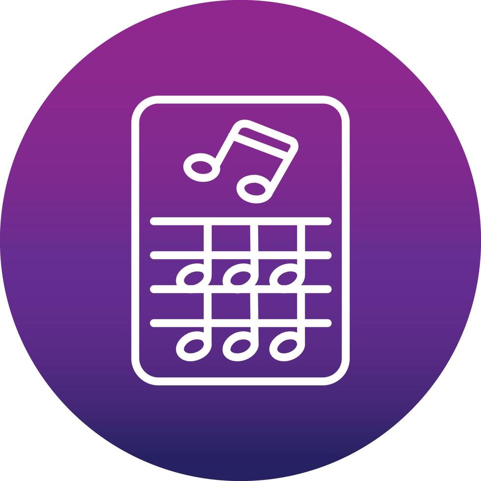 Music Score Vector Icon