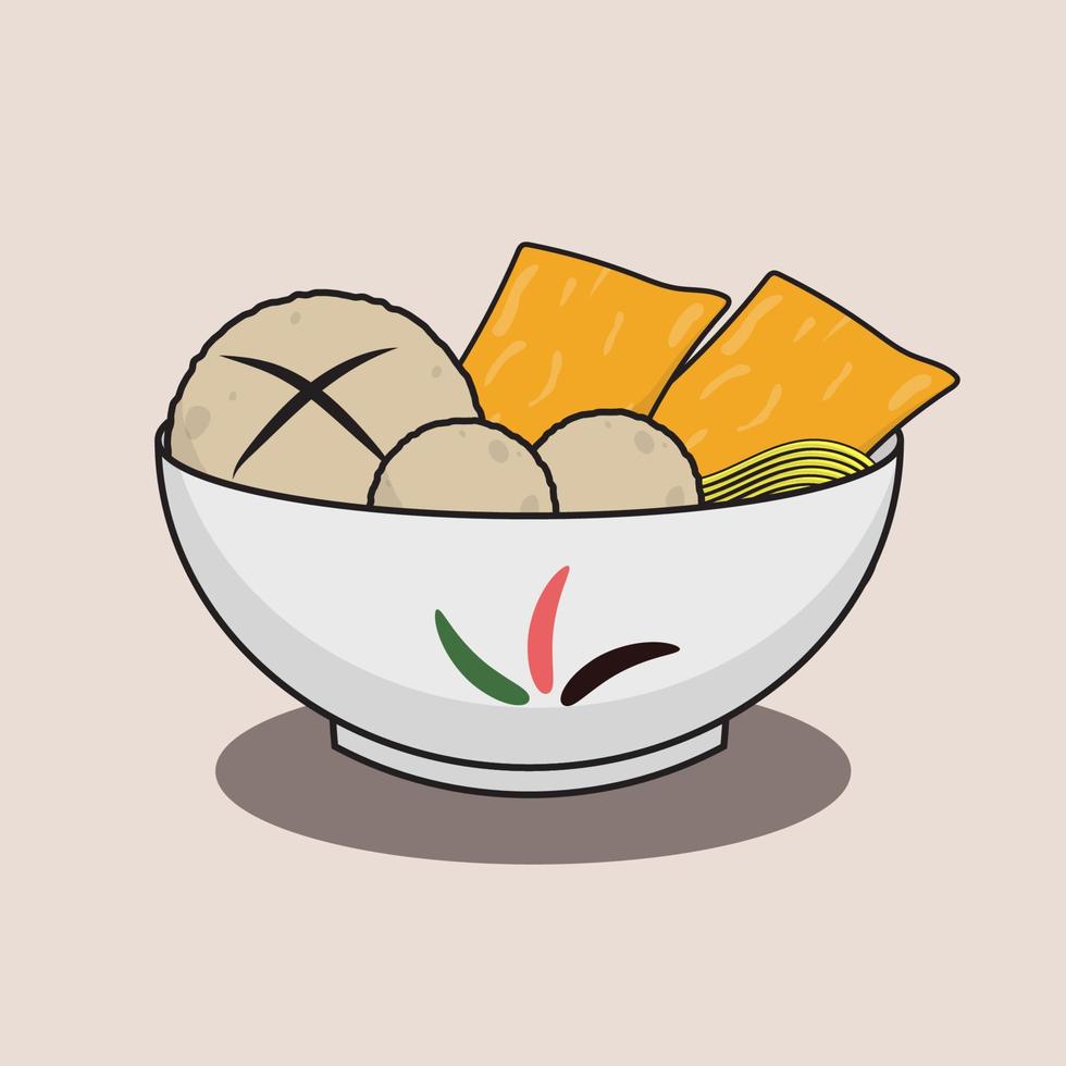 deliciosa ilustración de albóndigas en diseño vectorial vector