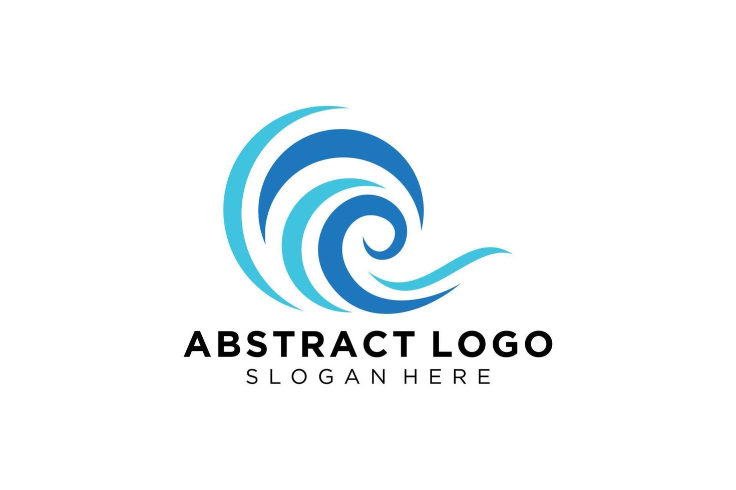 Abstract water wave splash logo symbol and icon design. vector