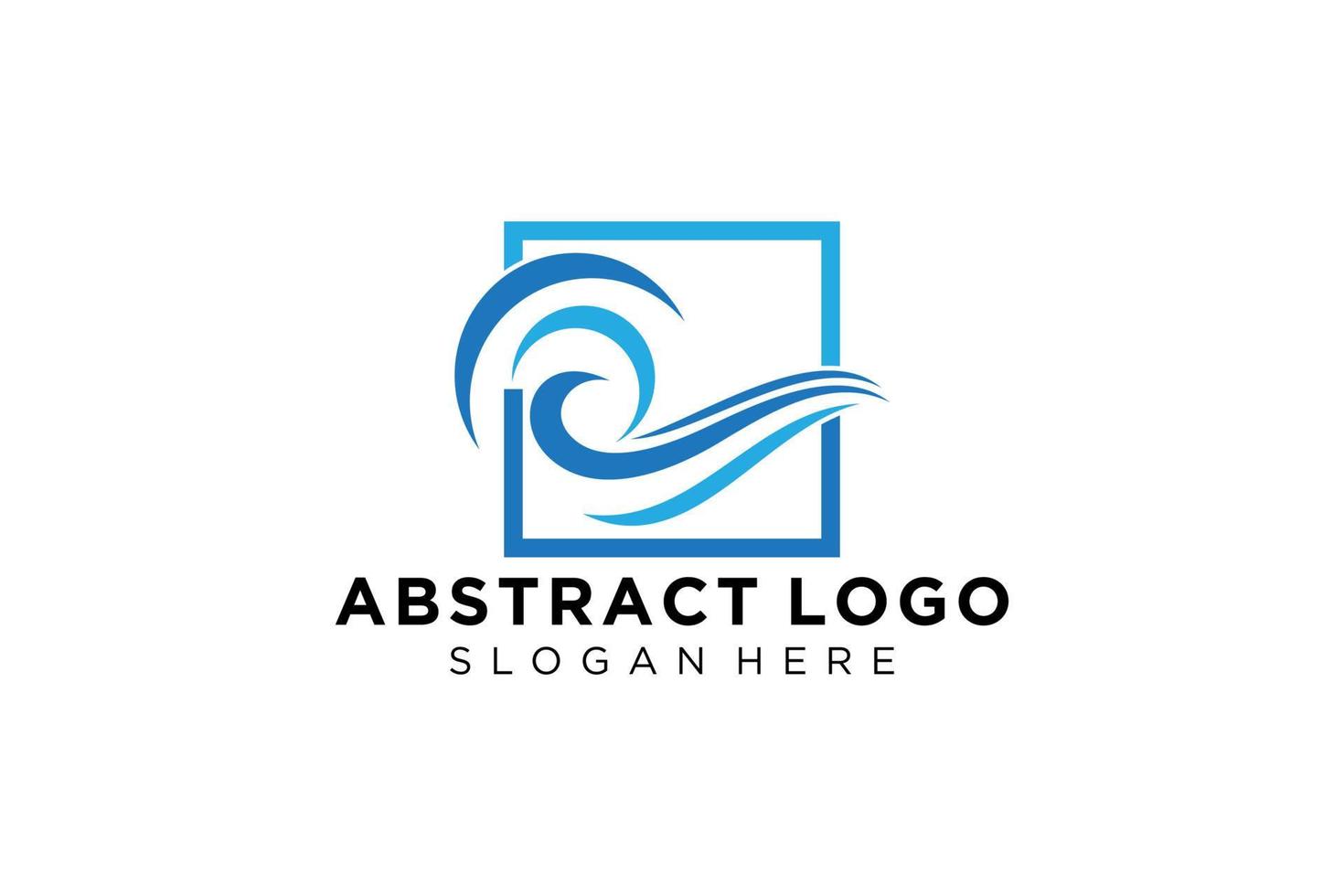 Abstract water wave splash logo symbol and icon design. vector