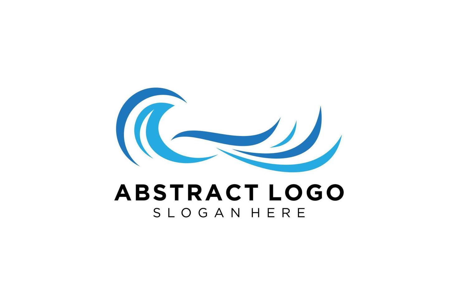 Abstract water wave splash logo symbol and icon design. vector