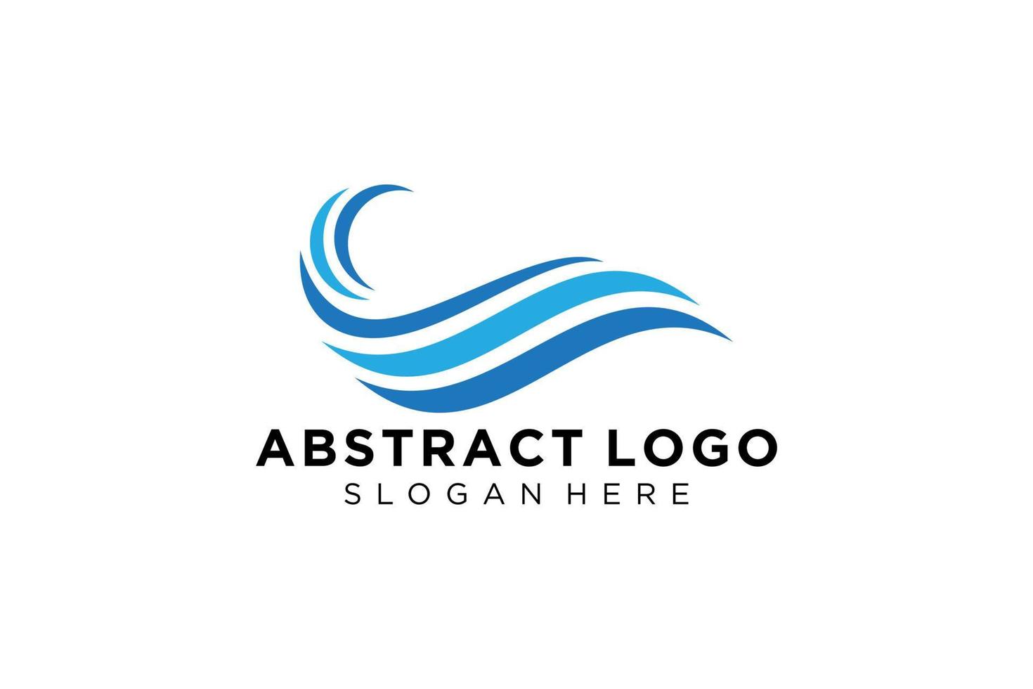 Abstract water wave splash logo symbol and icon design. vector