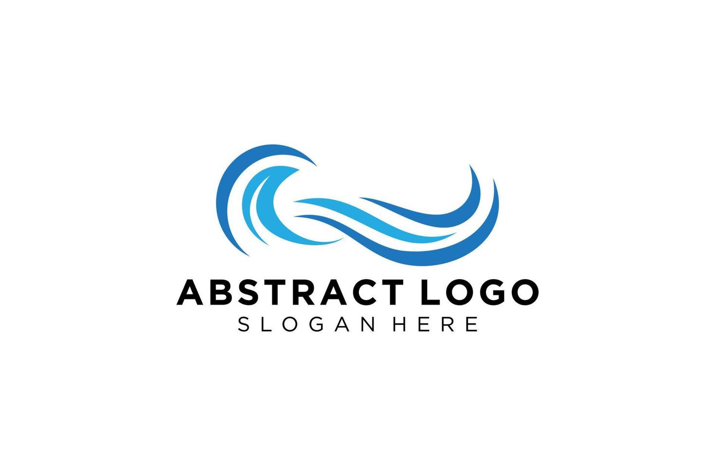 Abstract water wave splash logo symbol and icon design. vector