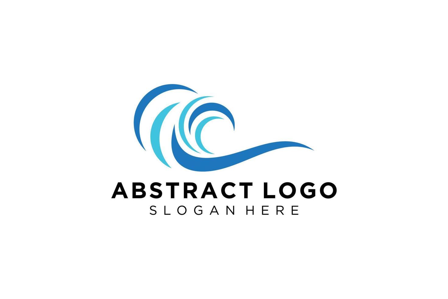 Abstract water wave splash logo symbol and icon design. vector