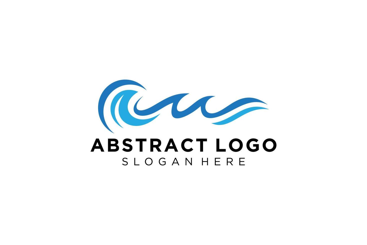 Abstract water wave splash logo symbol and icon design. vector