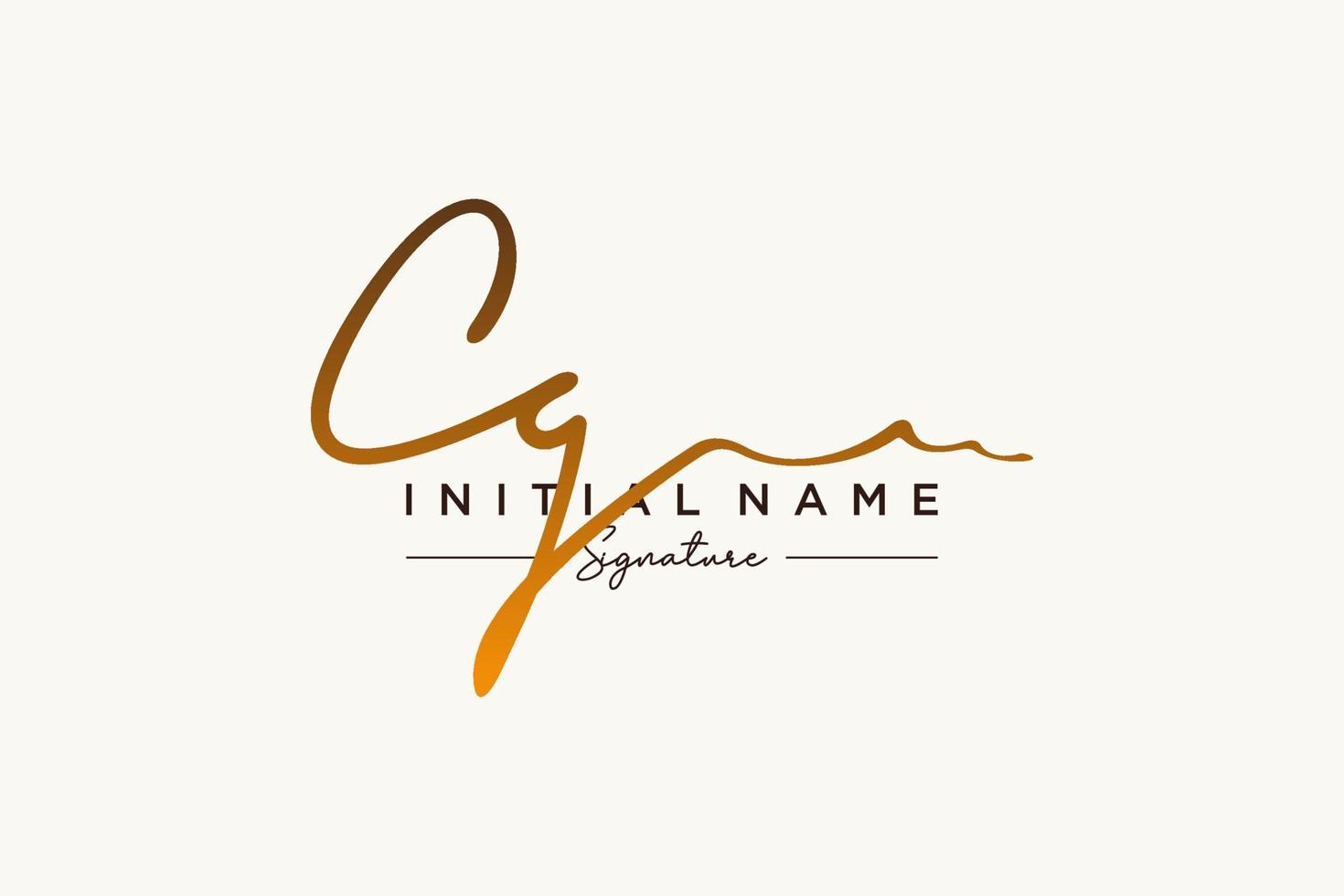 Initial CG signature logo template vector. Hand drawn Calligraphy lettering Vector illustration.