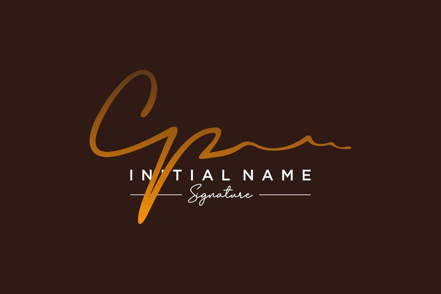 Initial CP signature logo template vector. Hand drawn Calligraphy lettering Vector illustration.