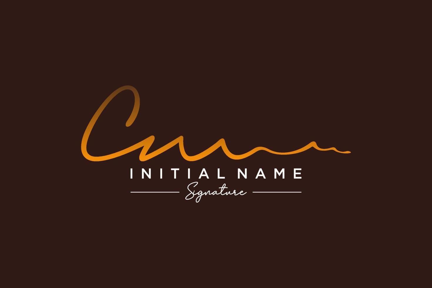 Initial CM signature logo template vector. Hand drawn Calligraphy lettering Vector illustration.