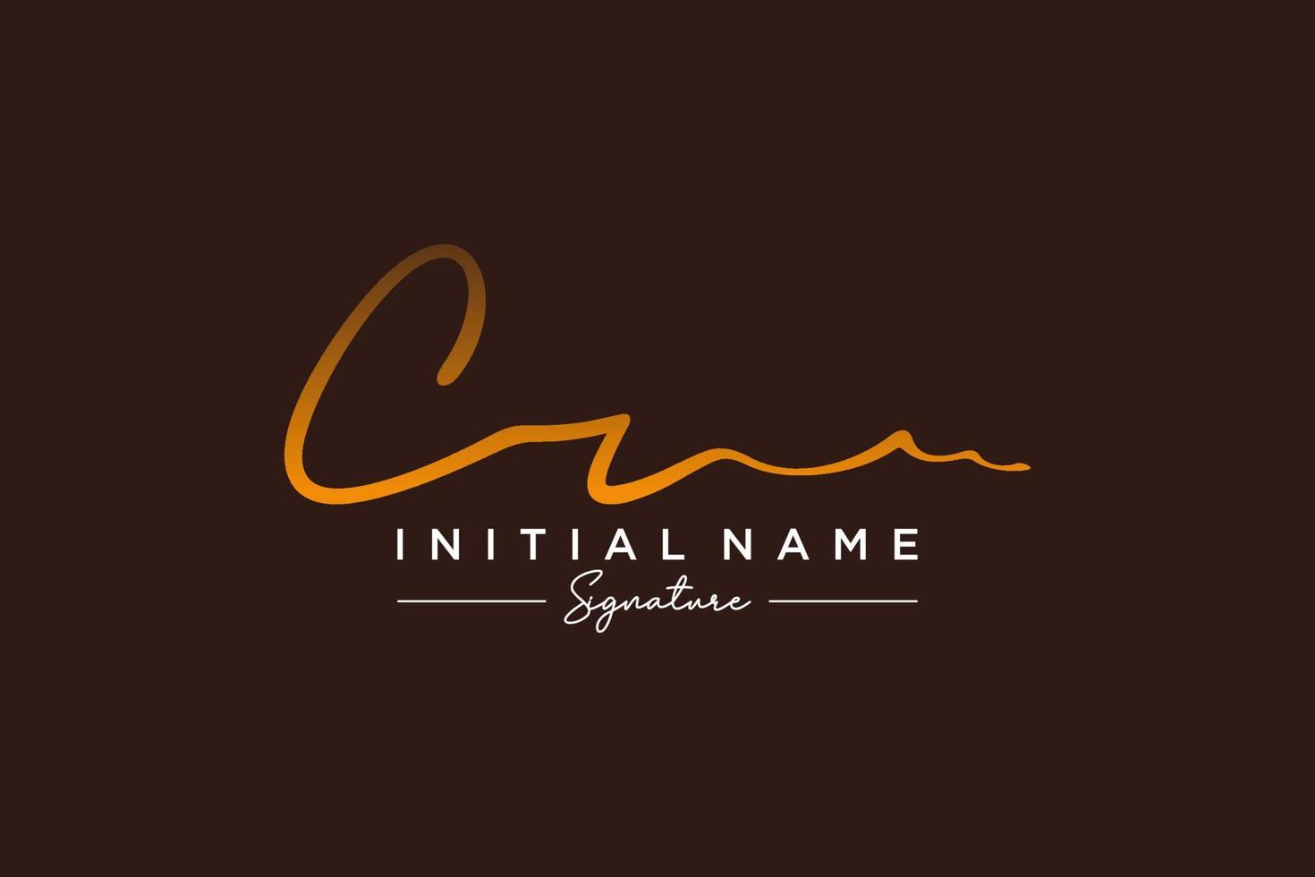 Initial CR signature logo template vector. Hand drawn Calligraphy lettering Vector illustration.