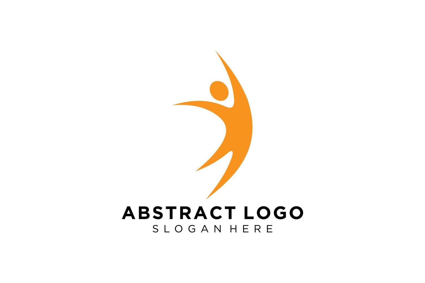 colección de logotipos de personas y familias abstractas vectoriales, iconos de personas, plantilla de logotipo de salud, símbolo de cuidado. vector