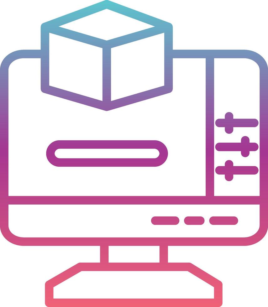 3d Modeling Vector Icon