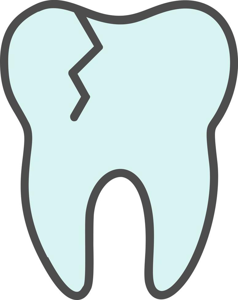 Broken Tooth Vector Icon