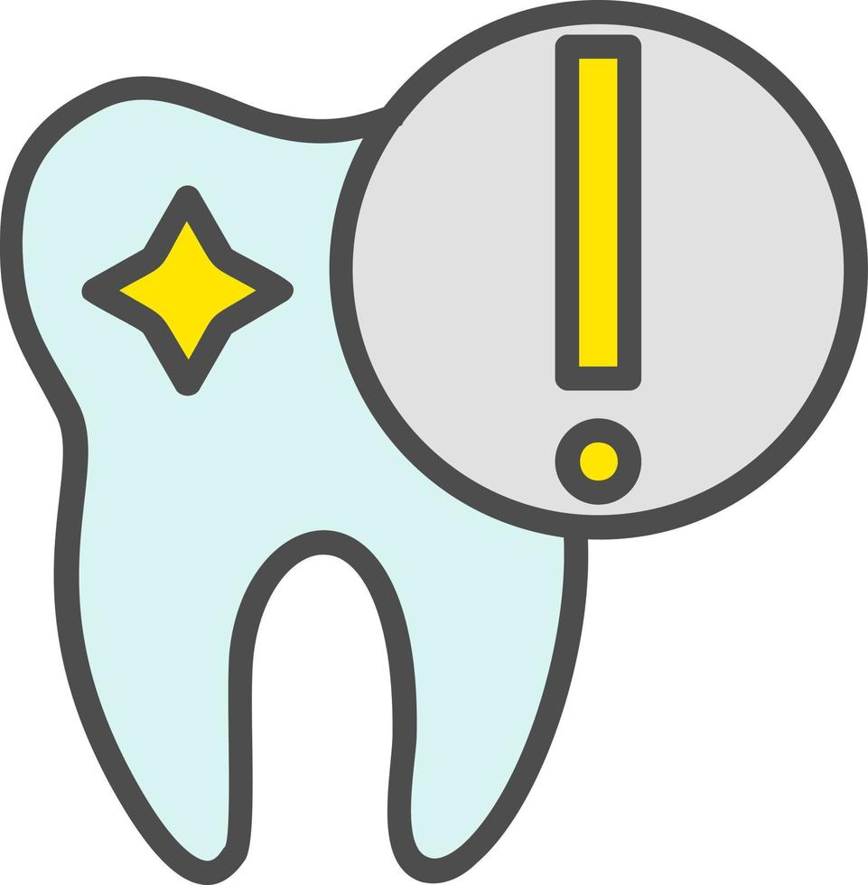 icono de vector de problema de diente