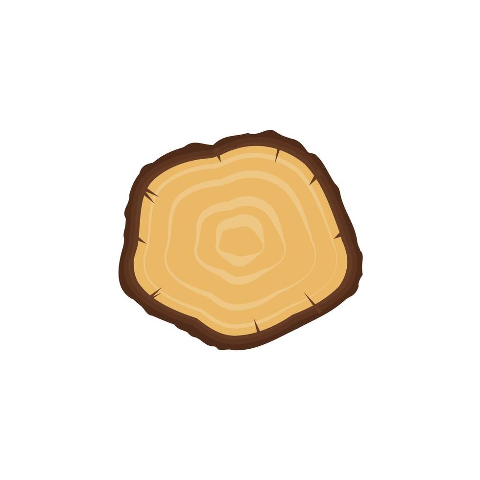 Vector icon wood log and trunk, stump and plank.