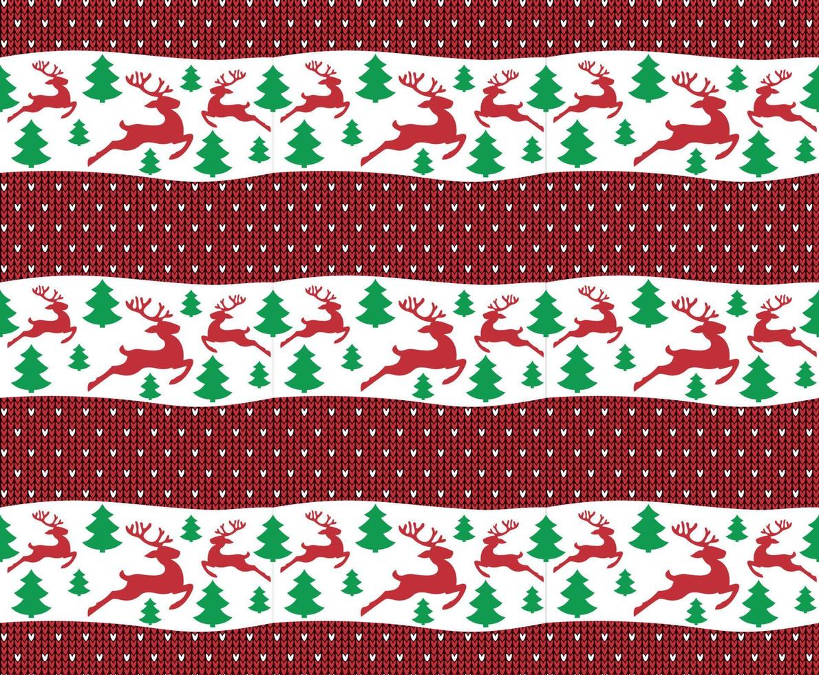 Knitted Christmas and New Year pattern esp 10 vector